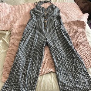 Blue and White Jumpsuit